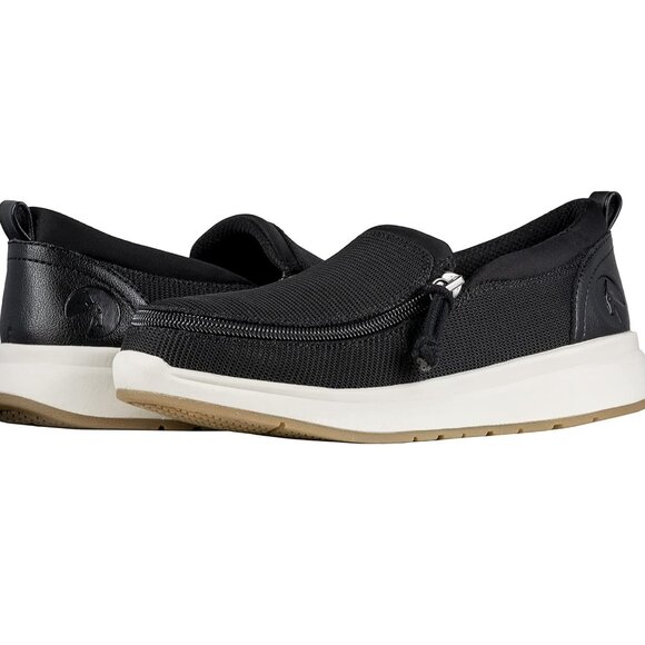 NEW Billy Footwear Women Perf Low Top Zip Up Mocs Black Adaptive Size 10 W BY715 - Picture 1 of 6